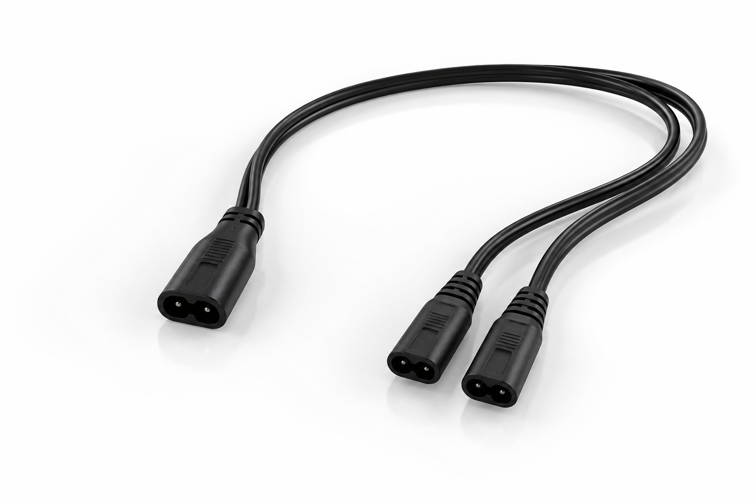 Adapter 230V Y-cable med ét indgangsstik og to udgange