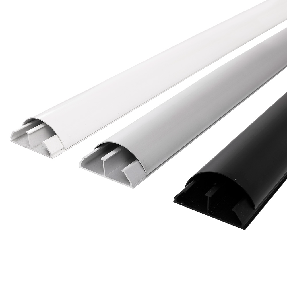 Aluminium kabelbakker i hvid, grå og sort med indbygget kabelkanal – billede 4