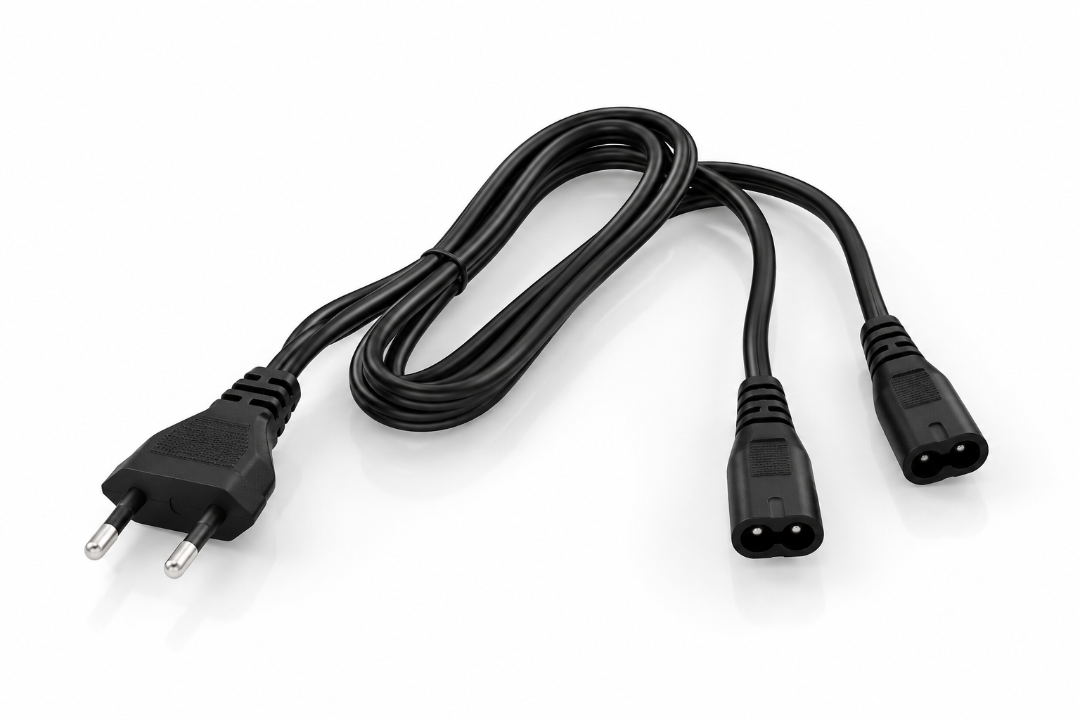 Net Y-cable 230V med eurostik og to udgange